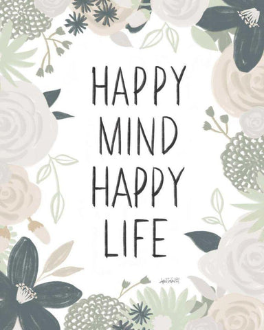 Happy Thoughts I White Modern Wood Framed Art Print with Double Matting by Tavoletti, Anne