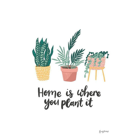 Plant It Retro Gold Ornate Wood Framed Art Print with Double Matting by Thorns, Becky