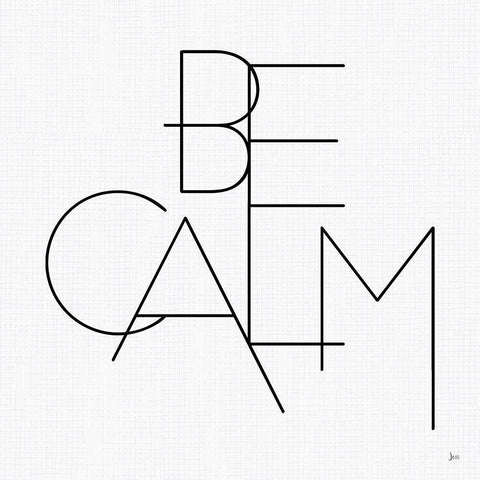 Calm I White White Modern Wood Framed Art Print by Aiken, Jess