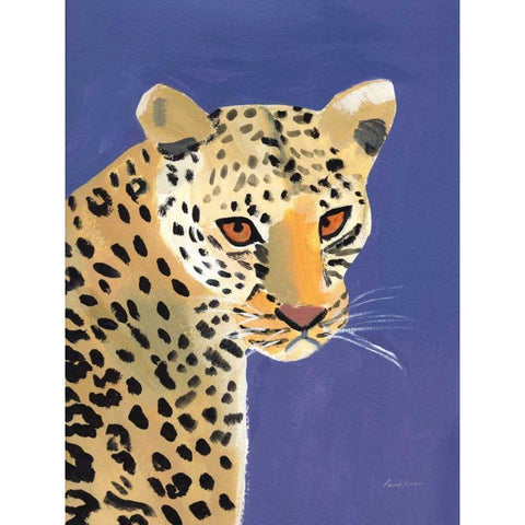 Colorful Cheetah Gold Ornate Wood Framed Art Print with Double Matting by Munger, Pamela