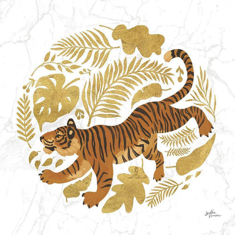 Big Cat Beauty VII Gold Gold Ornate Wood Framed Art Print with Double Matting by Penner, Janelle