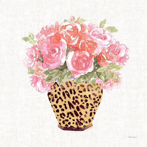 Luxe Bouquet II Gold Ornate Wood Framed Art Print with Double Matting by Grove, Beth