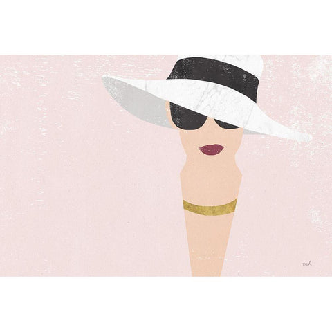 Fashion Forward Rose Gold Black Modern Wood Framed Art Print with Double Matting by Hershey, Moira