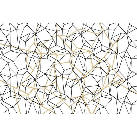 Across Geometrics Gold Ornate Wood Framed Art Print with Double Matting by Wild Apple Portfolio