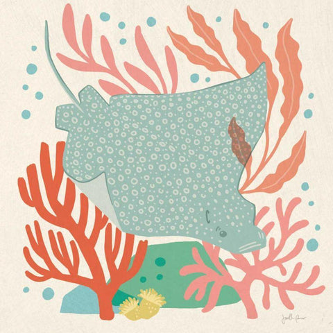 Under the Sea IV Gold Ornate Wood Framed Art Print with Double Matting by Penner, Janelle