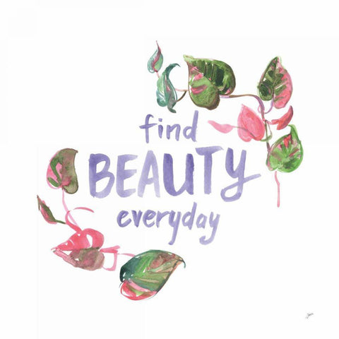 Growing Beauty I Black Ornate Wood Framed Art Print with Double Matting by Panganiban, Karyn