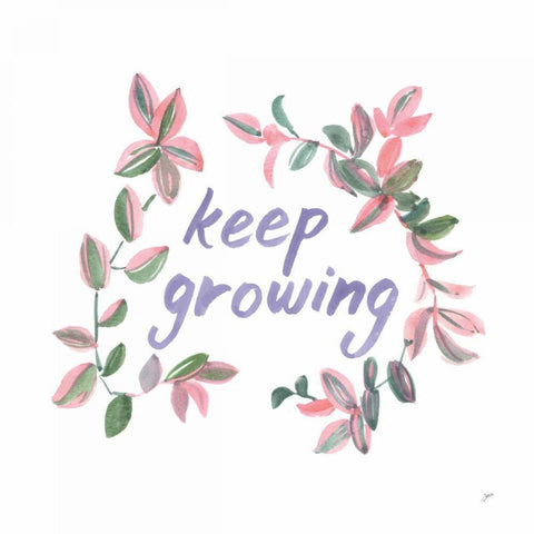 Growing Beauty II White Modern Wood Framed Art Print with Double Matting by Panganiban, Karyn