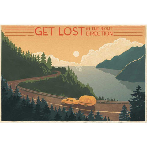 Born to Roam I Black Modern Wood Framed Art Print with Double Matting by Penner, Janelle