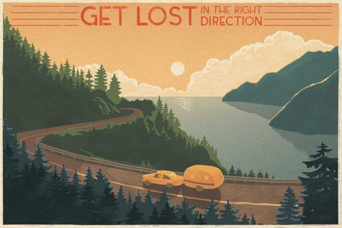 Born to Roam I White Modern Wood Framed Art Print with Double Matting by Penner, Janelle