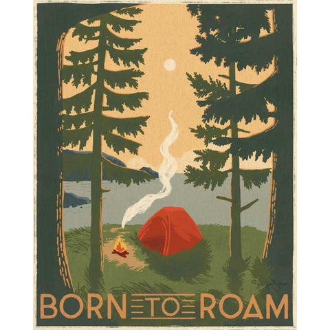 Born to Roam II Black Modern Wood Framed Art Print by Penner, Janelle