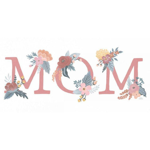 Love Letters Mom White Modern Wood Framed Art Print by Marshall, Laura