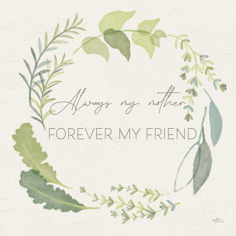 Fine Herbs Sentiment II White Modern Wood Framed Art Print with Double Matting by Penner, Janelle