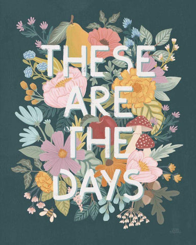 September Sweetness V White Modern Wood Framed Art Print with Double Matting by Marshall, Laura