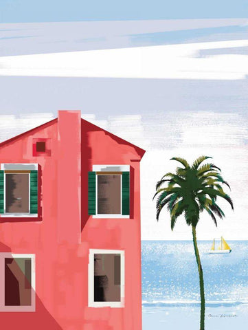 Las Palmas II Black Ornate Wood Framed Art Print with Double Matting by Escalante, Omar