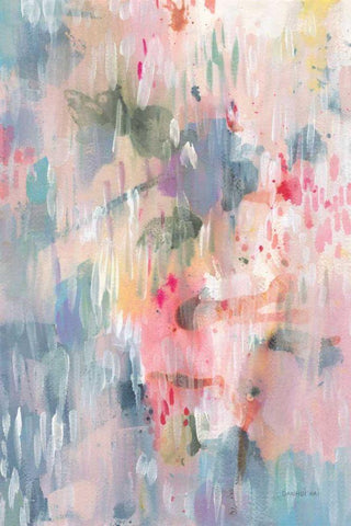 Soothing Abstract White Modern Wood Framed Art Print with Double Matting by Nai, Danhui