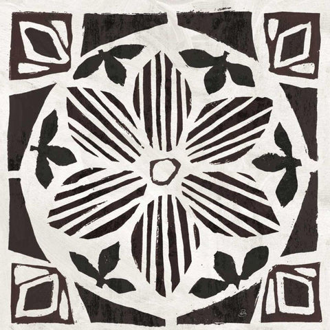Woodcut Christmas IX White Modern Wood Framed Art Print by Brissonnet, Daphne