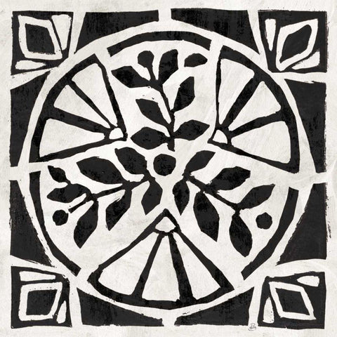 Woodcut Christmas XII White Modern Wood Framed Art Print by Brissonnet, Daphne