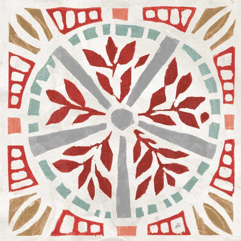 Woodcut Christmas X Color Black Modern Wood Framed Art Print with Double Matting by Brissonnet, Daphne