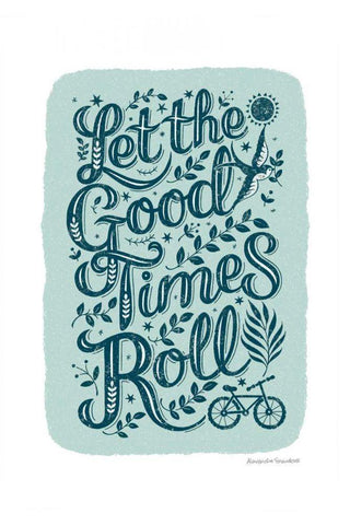 Good Times Roll Black Ornate Wood Framed Art Print with Double Matting by Snowdon, Alexandra
