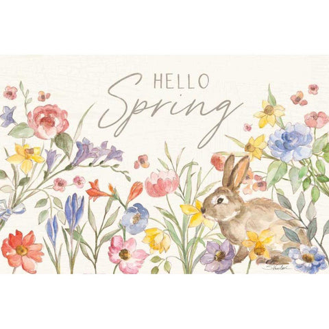 Happy Easter I White Modern Wood Framed Art Print by Vassileva, Silvia