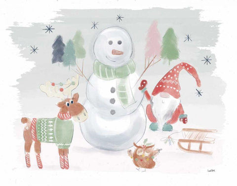 Woodland Wonders II White Modern Wood Framed Art Print with Double Matting by York, Leah