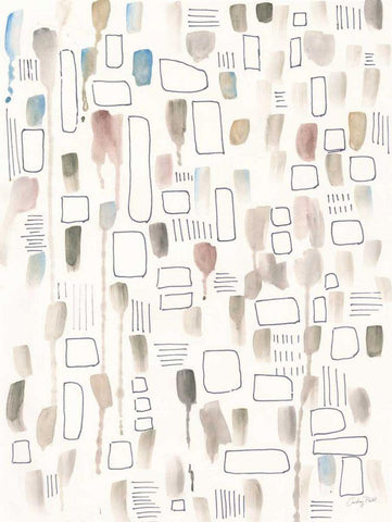 Neutral Studies III White Modern Wood Framed Art Print with Double Matting by Prahl, Courtney