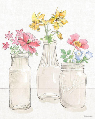 Peaceful Petals III Black Ornate Wood Framed Art Print with Double Matting by Grove, Beth