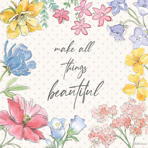 Peaceful Petals IX White Modern Wood Framed Art Print with Double Matting by Grove, Beth