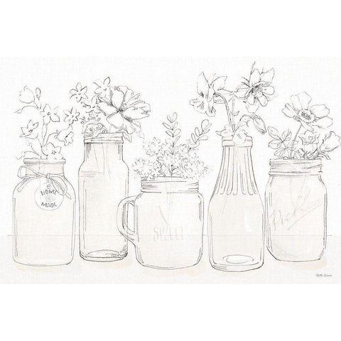 Peaceful Petals I Neutral White Modern Wood Framed Art Print by Grove, Beth