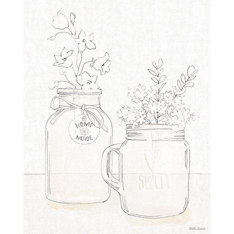 Peaceful Petals II Neutral Gold Ornate Wood Framed Art Print with Double Matting by Grove, Beth