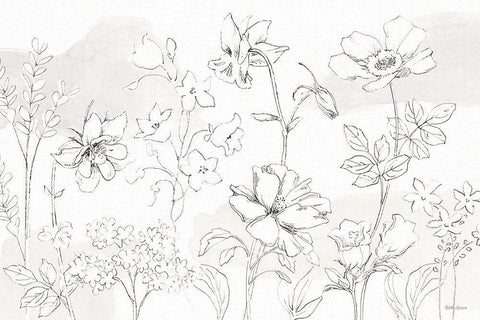 Peaceful Petals VI Neutral Black Ornate Wood Framed Art Print with Double Matting by Grove, Beth