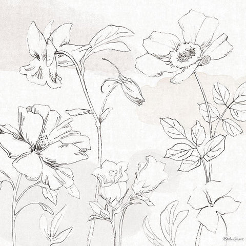 Peaceful Petals VIII Neutral Black Ornate Wood Framed Art Print with Double Matting by Grove, Beth