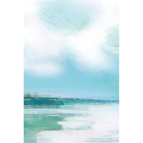 Morning Swim White Modern Wood Framed Art Print by Charro, Mercedes Lopez