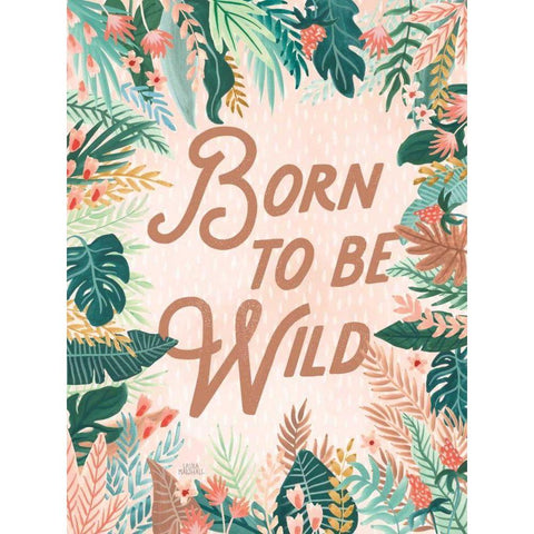 Jungle Hangout VI Born to be Wild Gold Ornate Wood Framed Art Print with Double Matting by Marshall, Laura