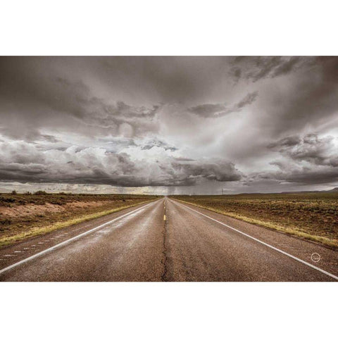Into The Storm Black Modern Wood Framed Art Print by Larson, Nathan