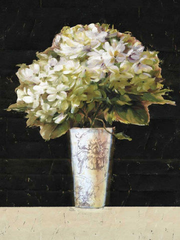 Marche de Fleurs Bouquet Black Black Ornate Wood Framed Art Print with Double Matting by Audit, Lisa