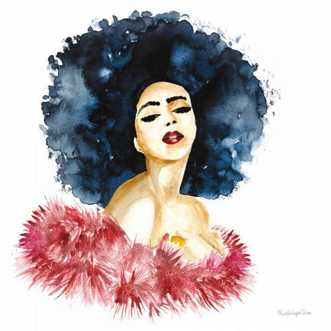 In the Moment White Modern Wood Framed Art Print by Charro, Mercedes Lopez