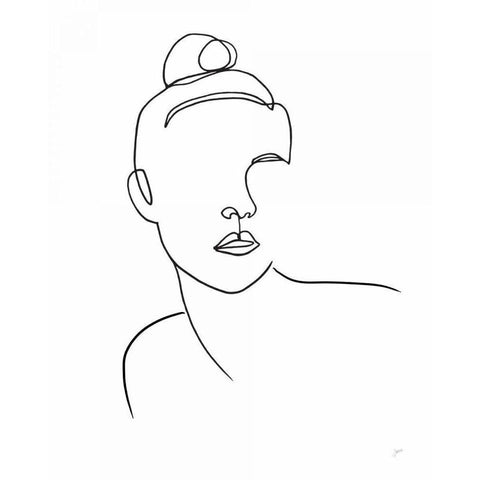 Her Black Modern Wood Framed Art Print by Panganiban, Karyn