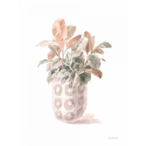 Modern Flora II White Modern Wood Framed Art Print by Nai, Danhui