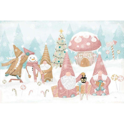 Gnome Sweet Gnome I White Modern Wood Framed Art Print by Charron, Veronique