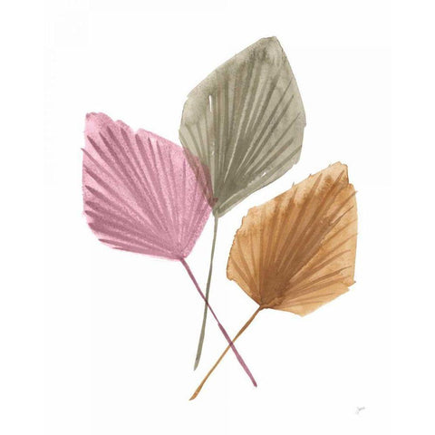 Fan Palms Gold Ornate Wood Framed Art Print with Double Matting by Panganiban, Karyn