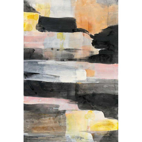 Break of Day Black Modern Wood Framed Art Print with Double Matting by Hristova, Albena