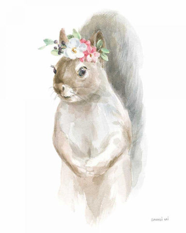 Wild for Flowers II White Modern Wood Framed Art Print with Double Matting by Nai, Danhui