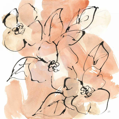 Terracotta Neutrals II White Modern Wood Framed Art Print by Paschke, Chris