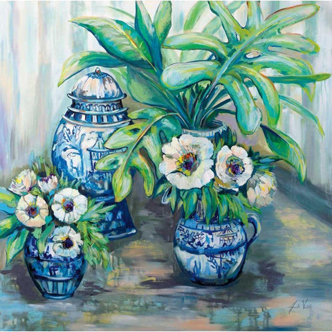 Chinoiserie Day Black Modern Wood Framed Art Print with Double Matting by Vertentes, Jeanette