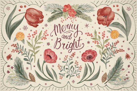 Winter Blooms I Black Ornate Wood Framed Art Print with Double Matting by Penner, Janelle