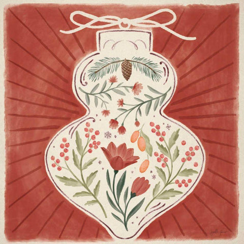 Winter Blooms VII Gold Ornate Wood Framed Art Print with Double Matting by Penner, Janelle