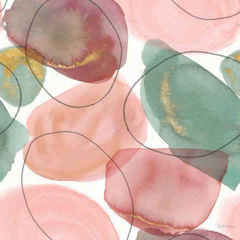 Petal Passion Pattern II Black Modern Wood Framed Art Print by Grove, Beth