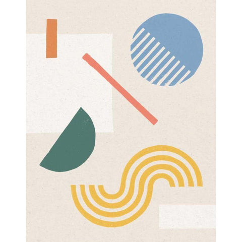 Shapely II White Modern Wood Framed Art Print by Hershey, Moira