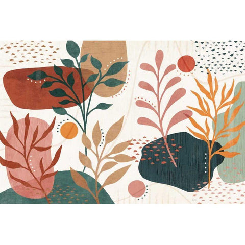 Abstract Blossom I Black Modern Wood Framed Art Print by Charron, Veronique